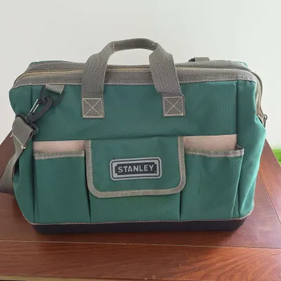 Stanley Soft-Sided Tool Bag Green Heavy Duty Tool Tote with Shoulder Strap