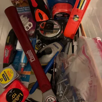 Hand Tools, Measuring Tapes & Hardware Assortment Lot