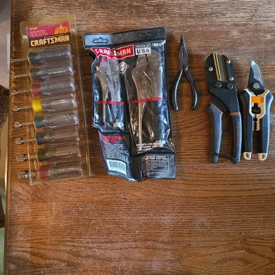 Craftsman Hand Tool Lot with Stubby Nut Driver Set & Locking Pliers