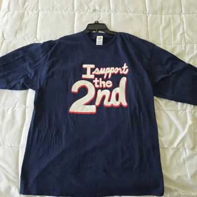 Support the 22nd Long Sleeve T-Shirt Adult 2XL Delta Pro Weight Navy Graphic Tee