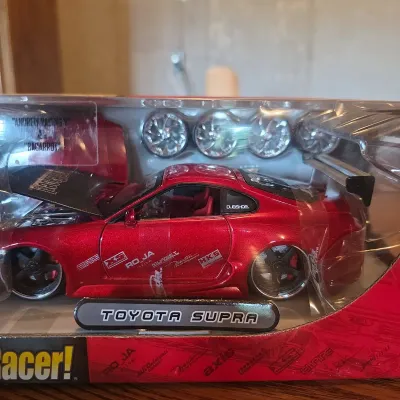 Jada Import Racer! Toyota Supra VeilSide 1:24 Die-Cast Model – Metallic Red – New in Box
