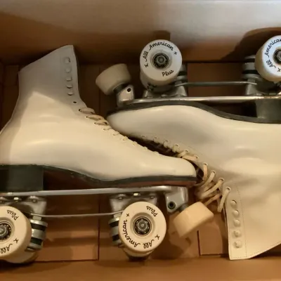 Vintage Sure-Grip Classic Size 7½ Leather Roller Skates w/ All American Plus Wheels