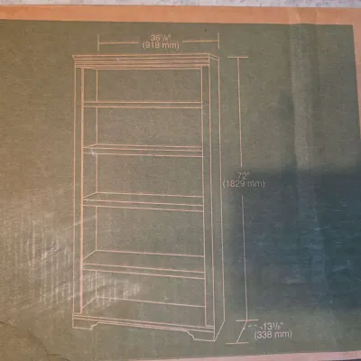New in Box Sauder 5-Shelf Bookcase #41391 – Lexington Light Cherry