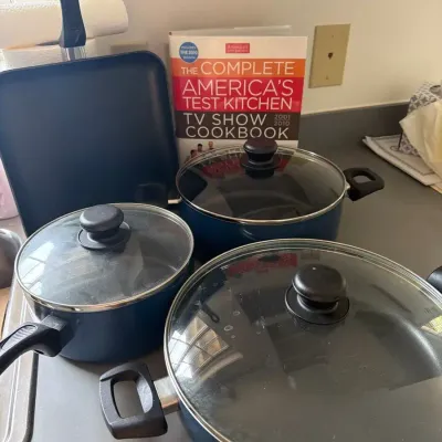 Cookware Collection with America’s Test Kitchen Cookbook