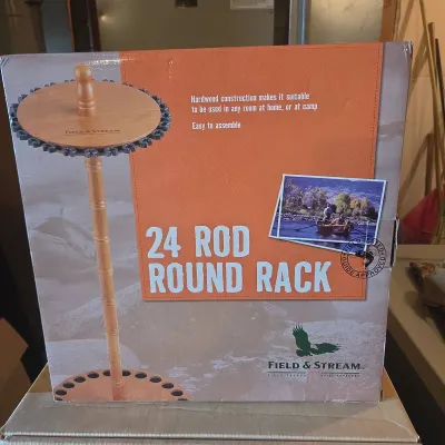 Field & Stream 24 Fishing Rod Round Display Rack Organizer - New In Box NOS