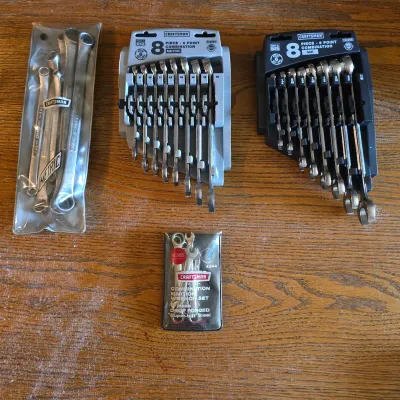 Craftsman USA Combination Wrench Lot – SAE & Metric 6-Point Sets, Ignition Wrenches, NOS