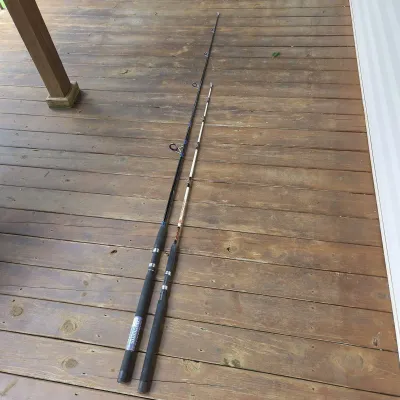 2 Saltwater Fishing Rods: Shimano Saragosa 9' & Penn Long Beach 6'