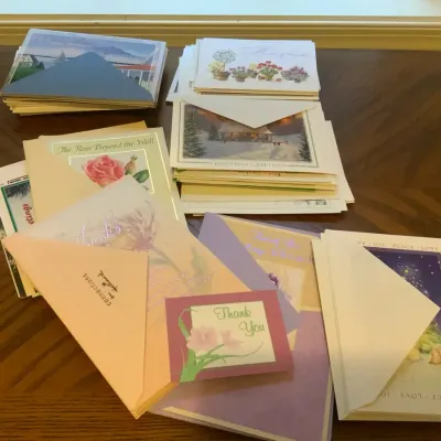 Large Assortment of Greeting Cards with Envelopes 