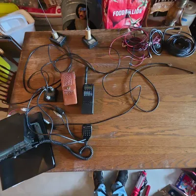 Kenwood Amateur Ham Radio Lot – TM-741A Multibander, TH-215A Handheld, Antennas & Accessories