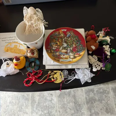 Assorted Christmas Ornaments & Holiday Collectibles Lot