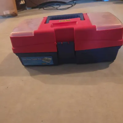 Vintage Bass Pro Shops "Bait Box" Plastic Tackle Box - Red & Blue(BRAND NEW)