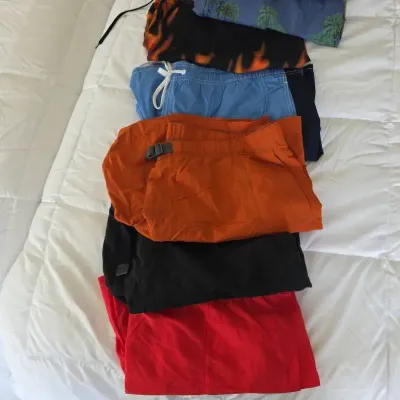 Lot of 7 Men's Swim Trunks Shorts XXL Merona & Assorted Brands