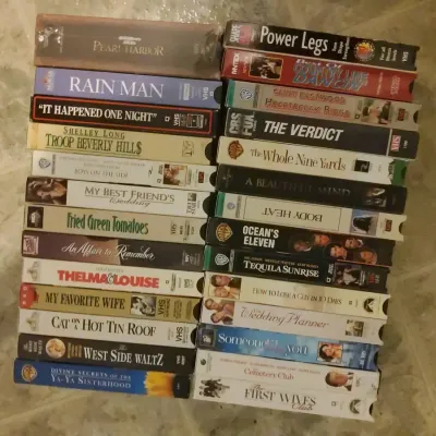 huge VHS Tape Lot Of 27 - Classic Movies, Rom-Coms, hollywood Drama & Fitness 