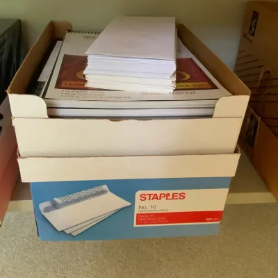 Assorted Writing Pads, Ledger Paper & No. 10 Envelopes