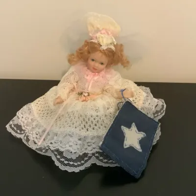 Signed Handmade Porcelain & Cloth Bride Doll | Dated May 1999
