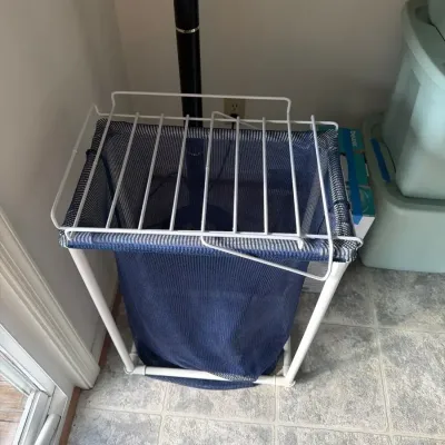 Freestanding Mesh Laundry Hamper with Drying Rack Top