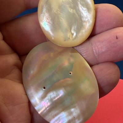 Antique Porcelain Mother of Pearl Buttons / Brooch Parts Lot