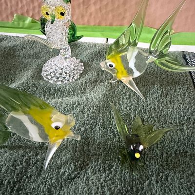 Vintage hand blown Figures & Assorted Decor