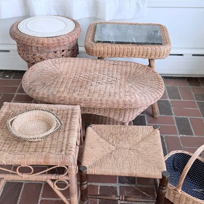 Brown Patio Wicker Lot
