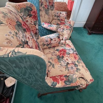 PAIR High Back Queen Anne’s Chairs