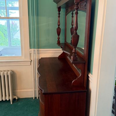 Fantastic Antique Mahogany Buffet w/ Mirror