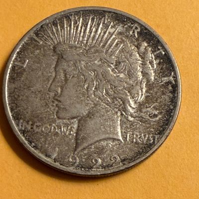 THREE 1922 Silver Peace Dollars 1922-S 1922 1922