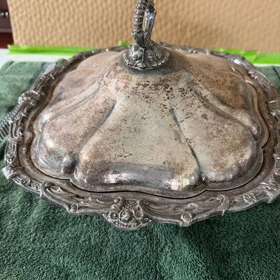 Vintage Silver Plated Lidded Serving Dish