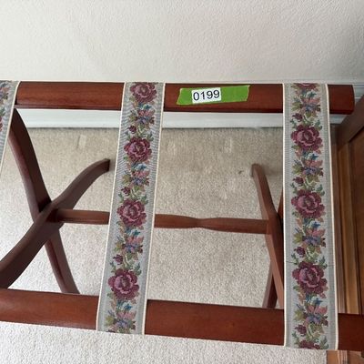 Vintage Scheibe Wooden Folding Luggage Rack