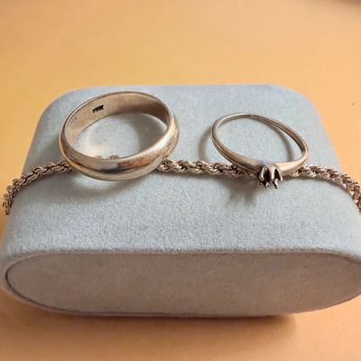 14k Gold Estate Jewelry Lot - Bracelet & Rings
