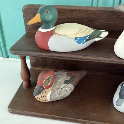 Duck Miniatures On Display Stand