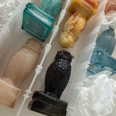 Vintage Pegenhart Glass - Wise Ole Owl Figurines
