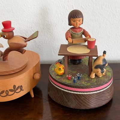 THREE Vintage European Music Boxes