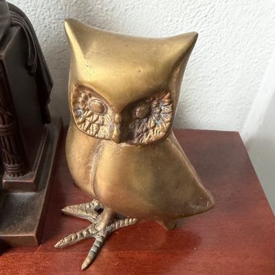 Owls & Abe Paperweights / Bookends
