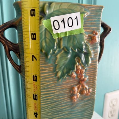 Tall Roseville Vase