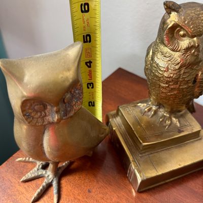 Owls & Abe Paperweights / Bookends