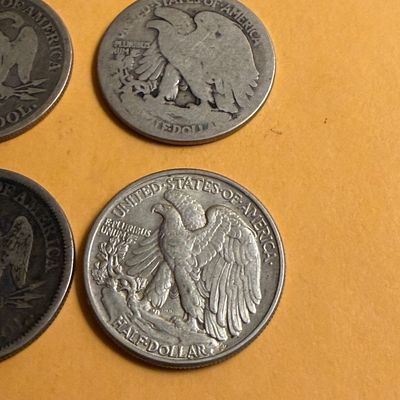 Antique Silver Coins Lot - Liberty Halves V Nickel Dimes