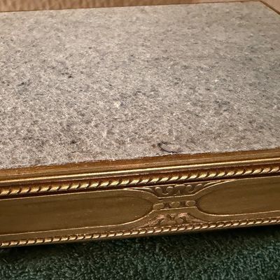 Vintage Gold Gilt Wood Jewelry or Dresser Box
