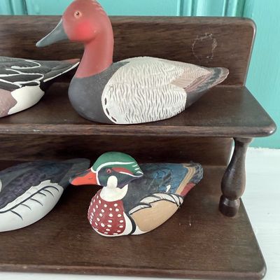 Duck Miniatures On Display Stand