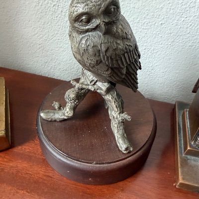 Owls & Abe Paperweights / Bookends