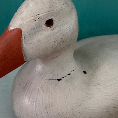TWO Signed Wood Duck Decoys