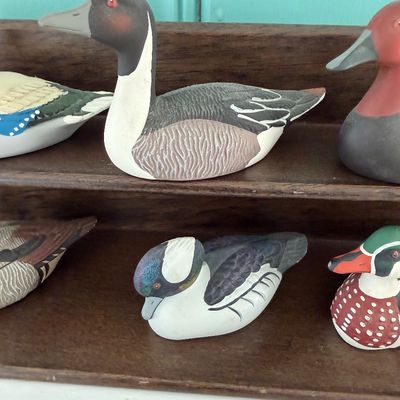 Duck Miniatures On Display Stand