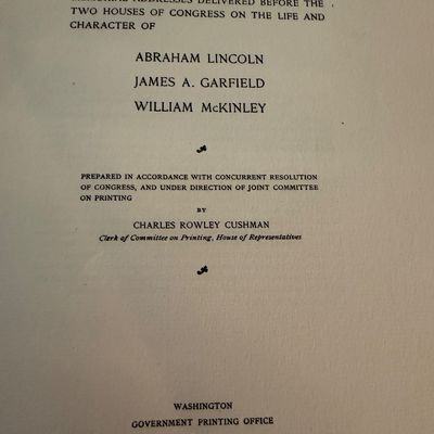 Antique Bound Hardback - Abraham Lincoln Memorial Addresses