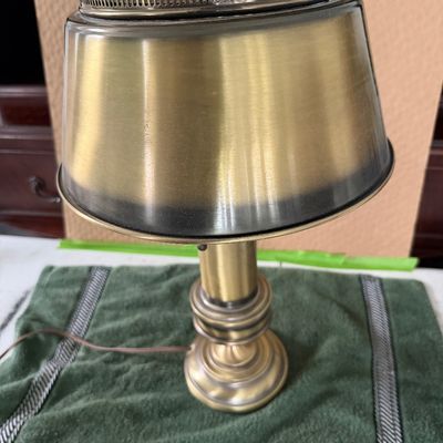 Vintage Mid-Century Brass Bouillotte Style Table Lamp