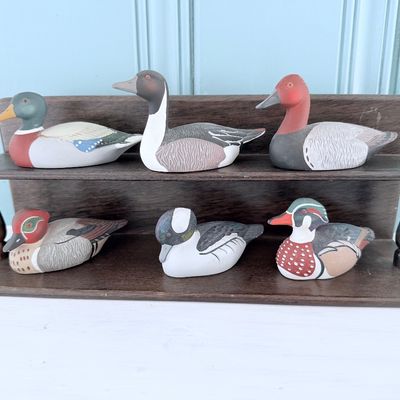 Duck Miniatures On Display Stand