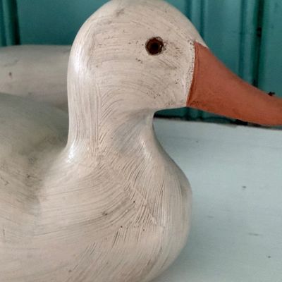 TWO Signed Wood Duck Decoys
