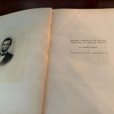 Antique Bound Hardback - Abraham Lincoln Memorial Addresses