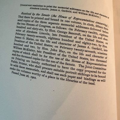 Antique Bound Hardback - Abraham Lincoln Memorial Addresses