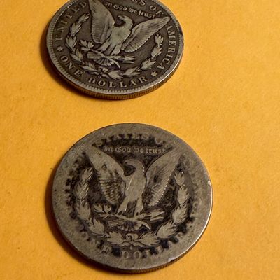 TWO Morgan Silver Dollars 1878-S 1899-O