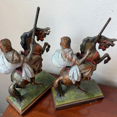 Paul Herzel Bronze Bookends