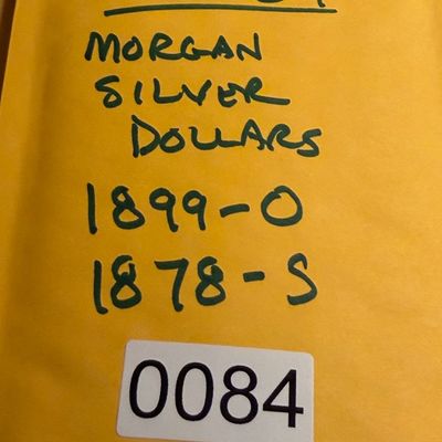 TWO Morgan Silver Dollars 1878-S 1899-O